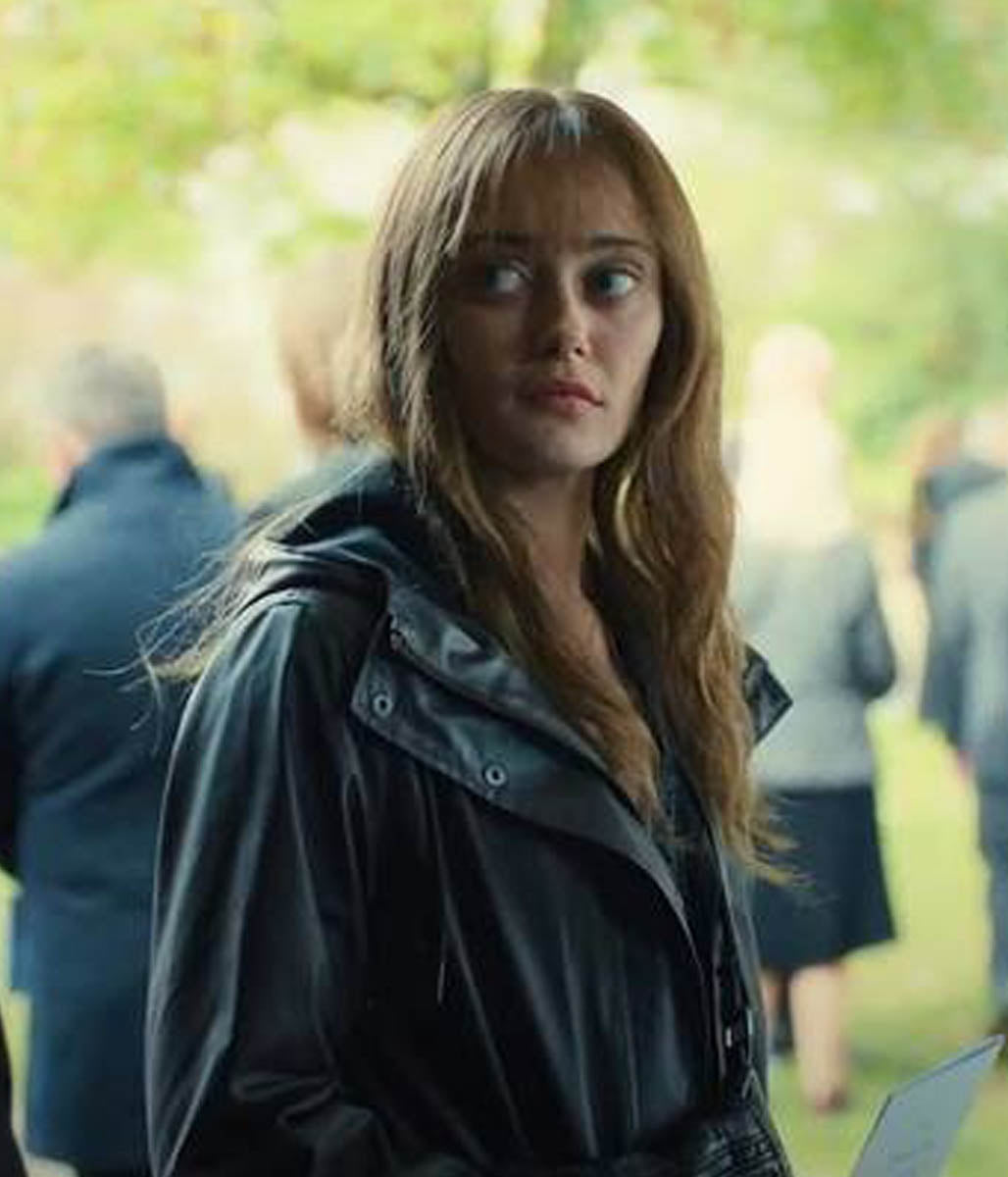 Rhiannon Lewis Sweetpea Ella Purnell Leather Coat