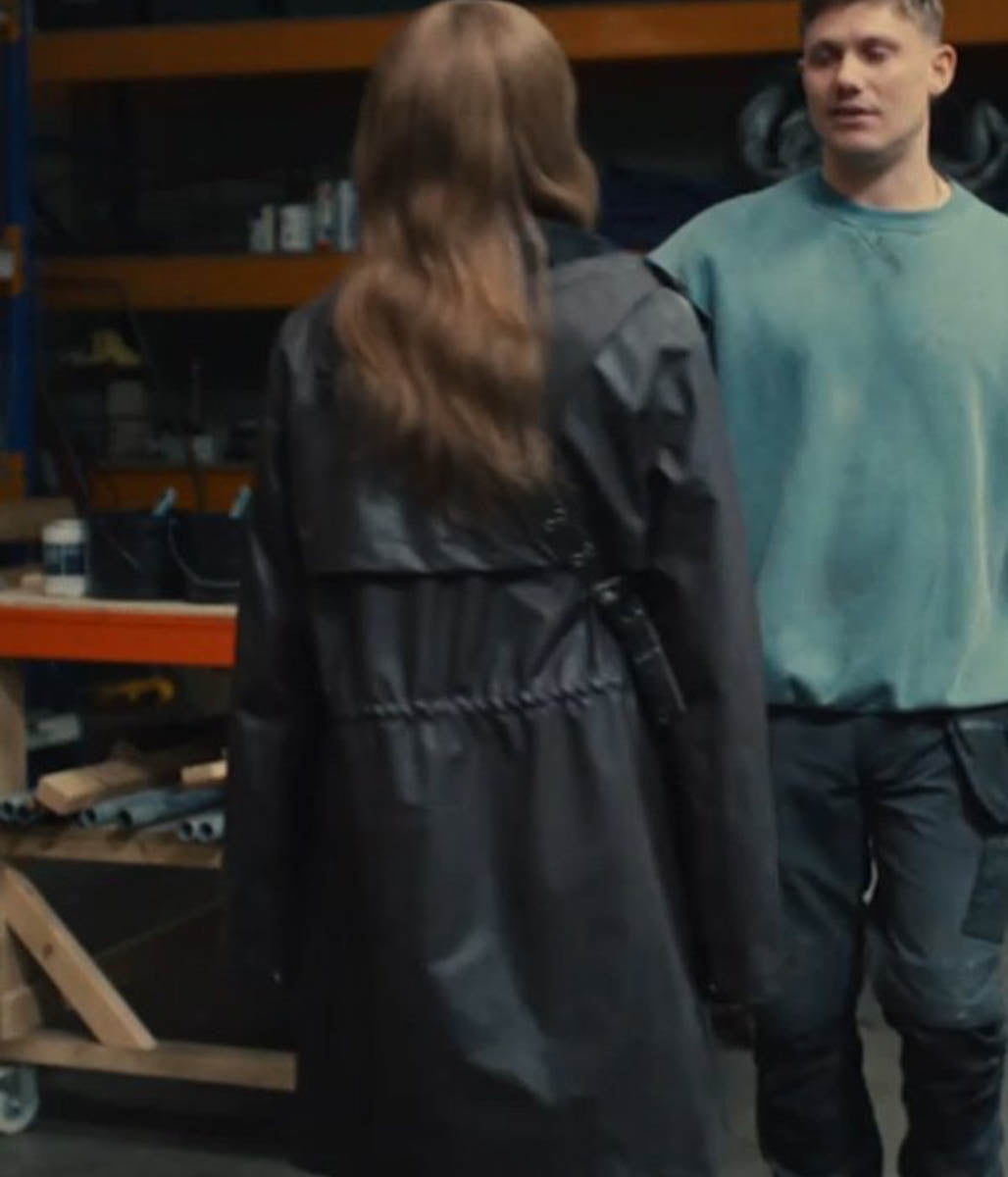 Sweetpea Ella Purnell Leather Coat