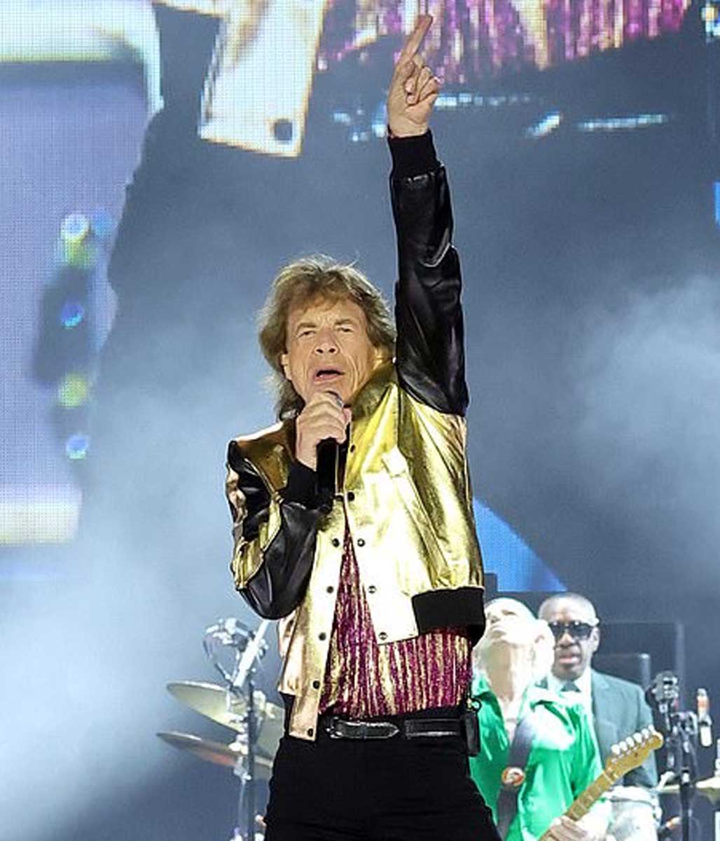 Rolling Stones Mick Jagger Golden Jacket