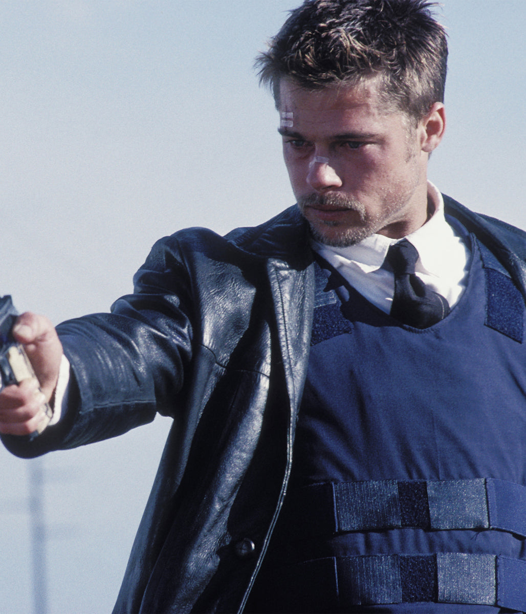Brad Pitt Seven Leather Coat