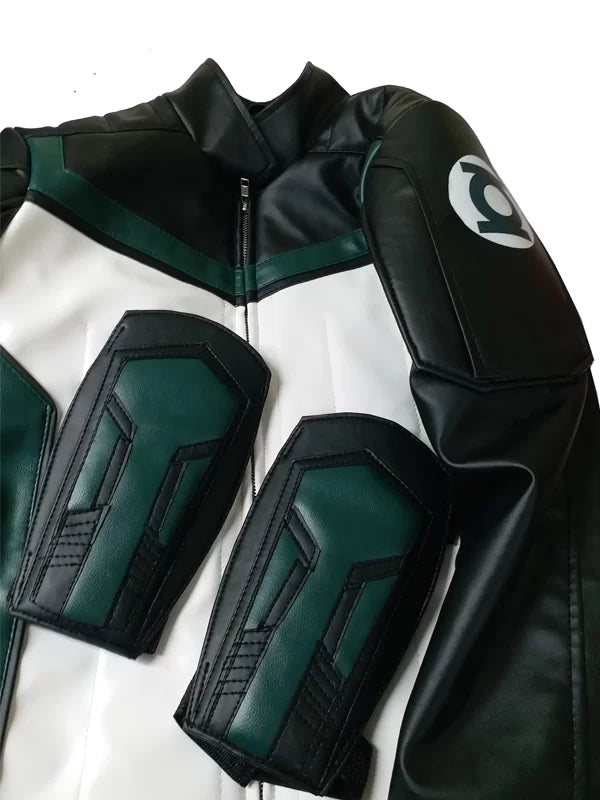 Superman 2025 Guy Gardener Green Lantern Leather Jacket