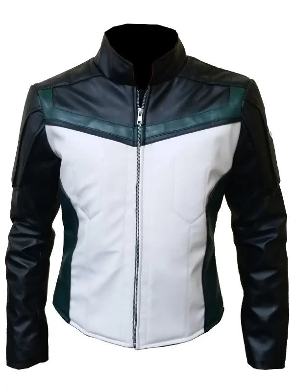 Superman 2025 Guy Gardener Green Lantern Leather Jacket