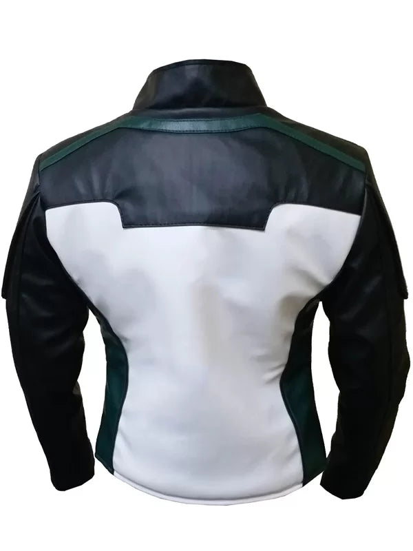 Superman 2025 Guy Gardener Green Lantern Leather Jacket