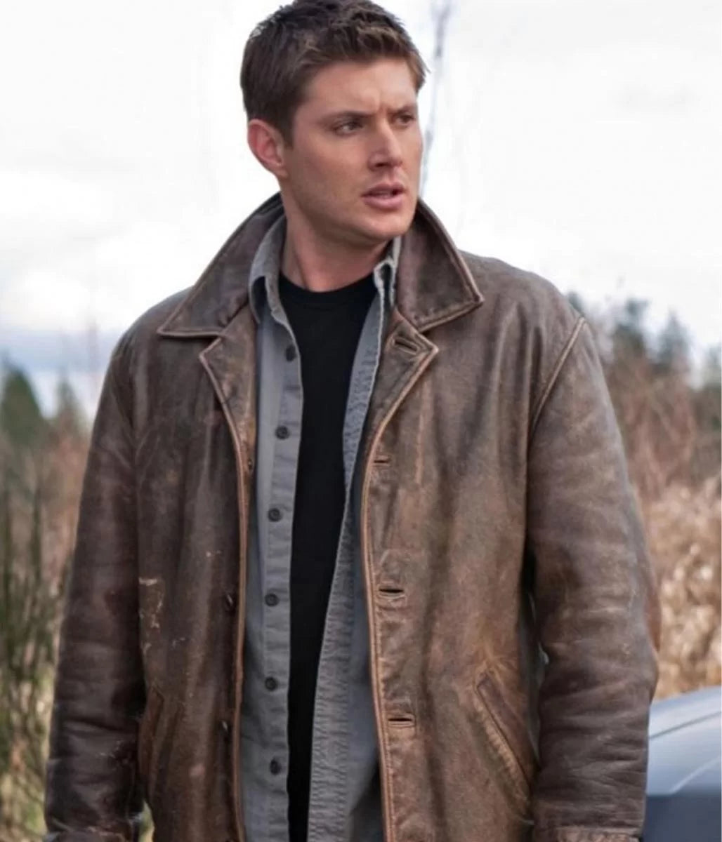 Jensen Ackles Supernatural Dean Winchester Leather Coat
