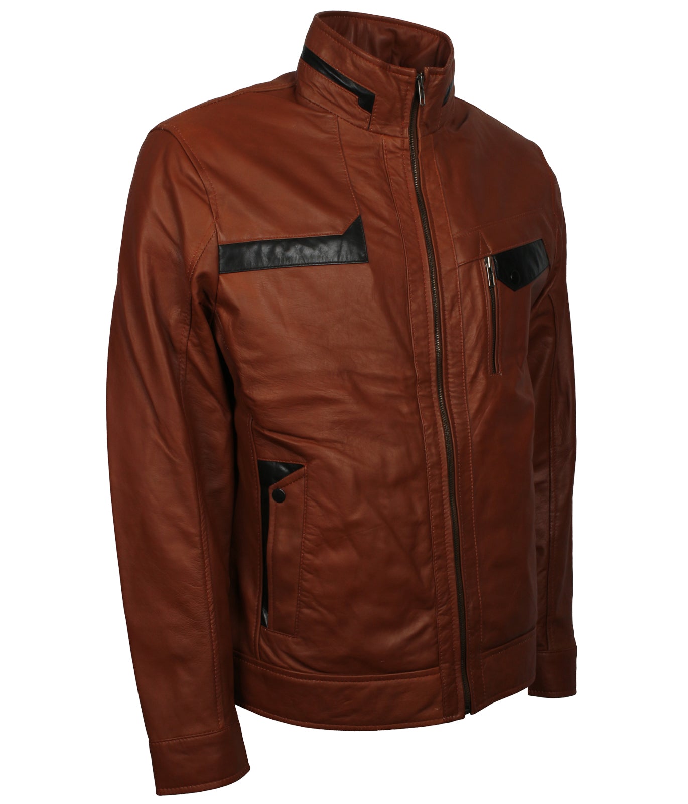 Sven Brown Men's Genuine Leather Jacket