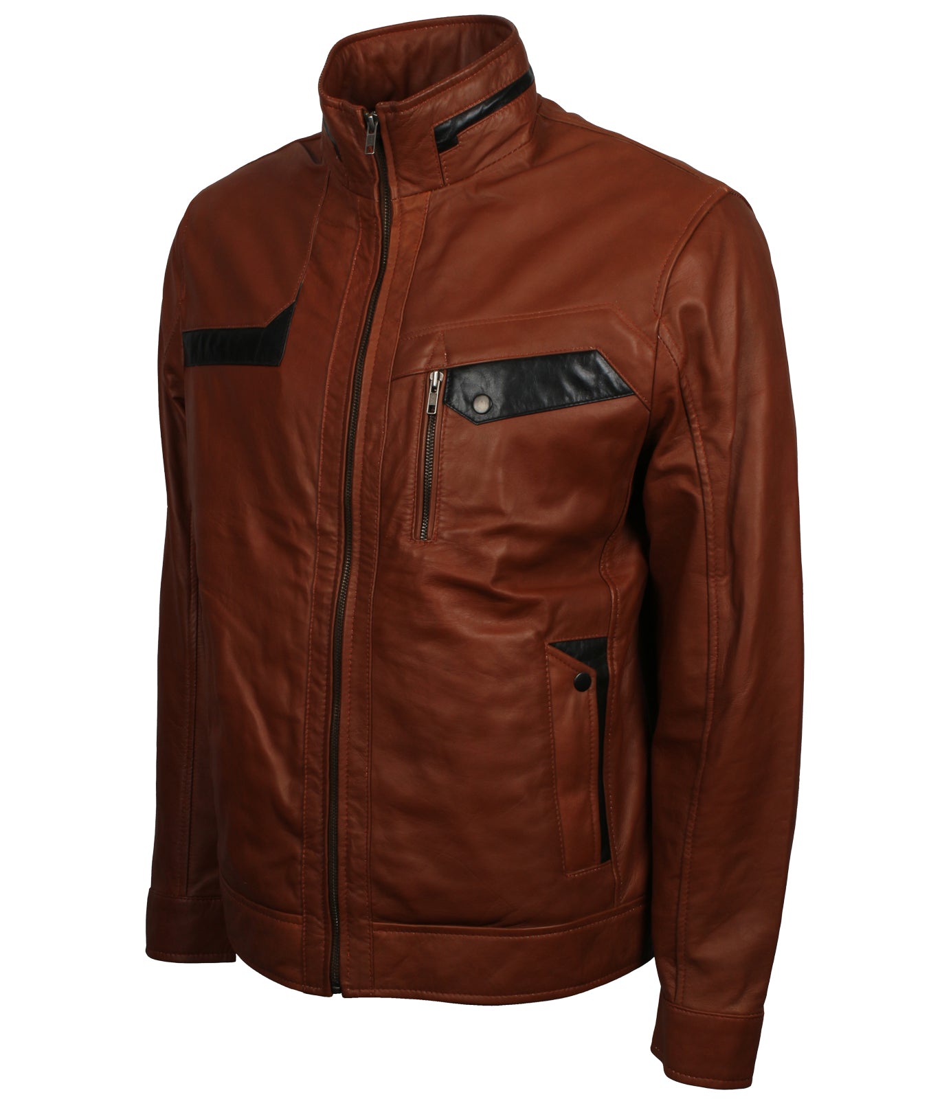 Sven Brown Men's Genuine Leather Jacket