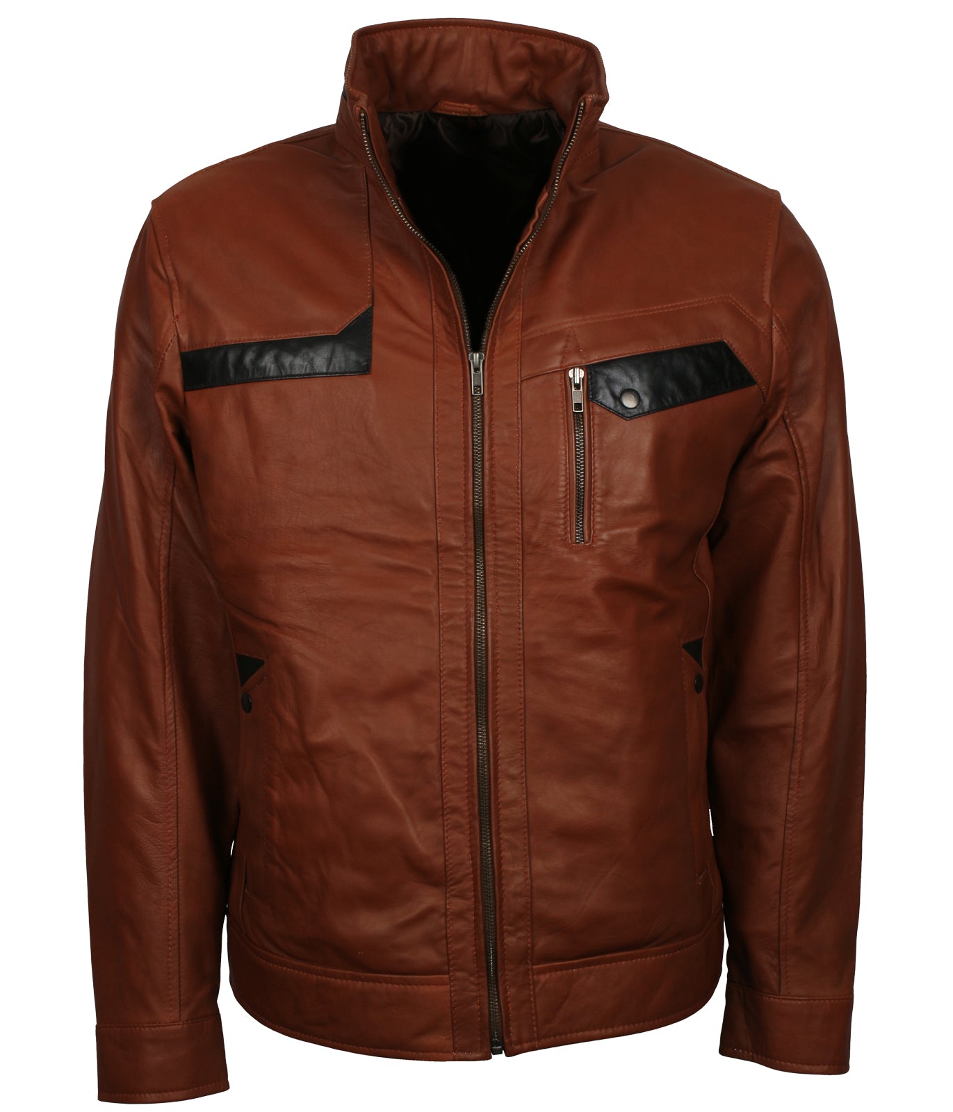 Sven Brown Men's Genuine Leather Jacket