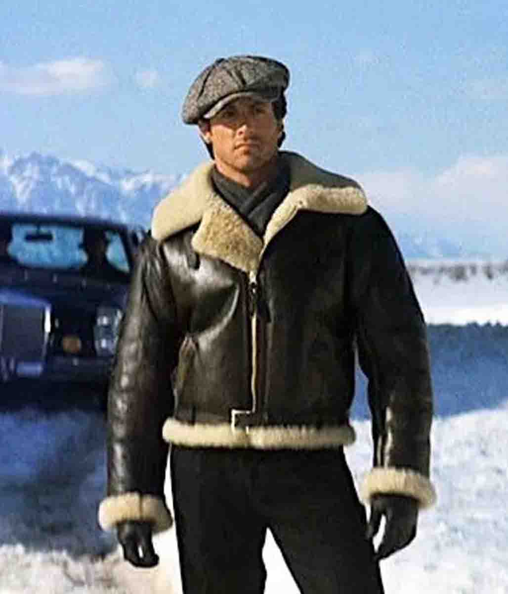 Sylvester Stallone Rocky Shearling Leather Jacket