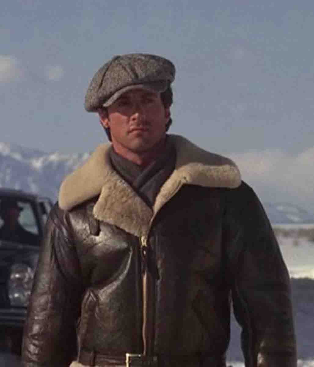 Sylvester Stallone Rocky Shearling Leather Jacket