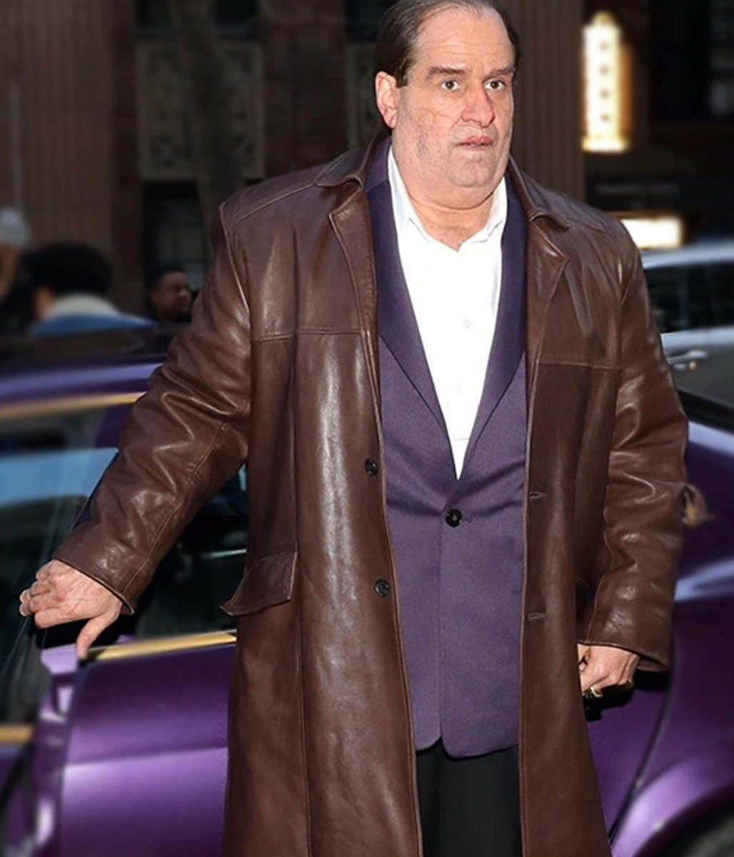 Colin Farrell The Penguin Leather Coat