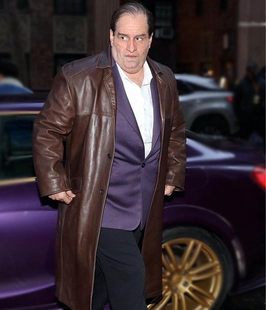 Colin Farrell The Penguin Leather Coat