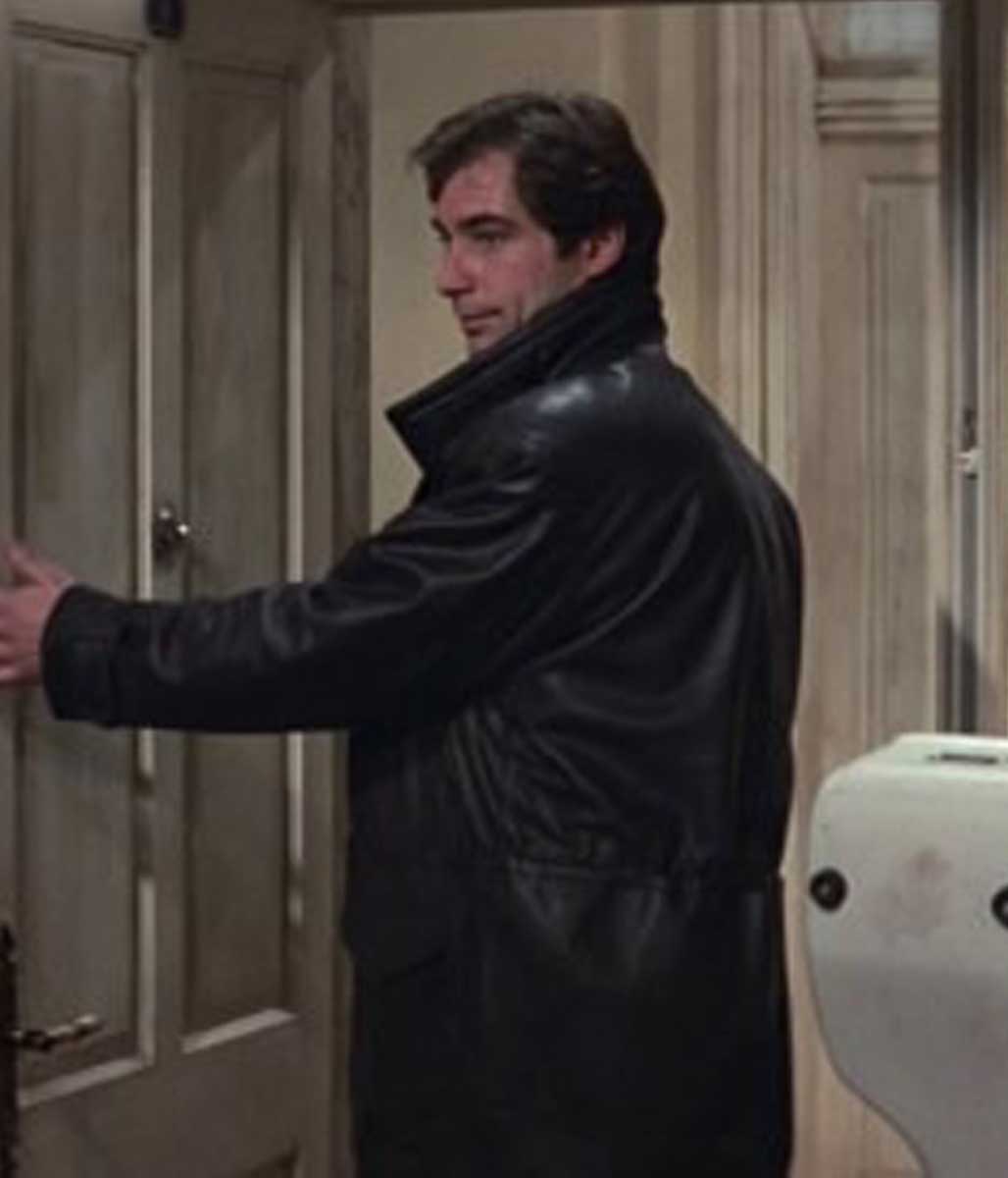 Timothy Dalton James Bond Leather Coat