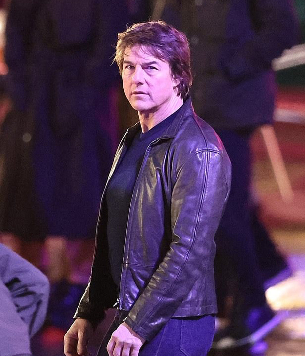 Tom Cruise Mission Impossible 8 Leather Jacket
