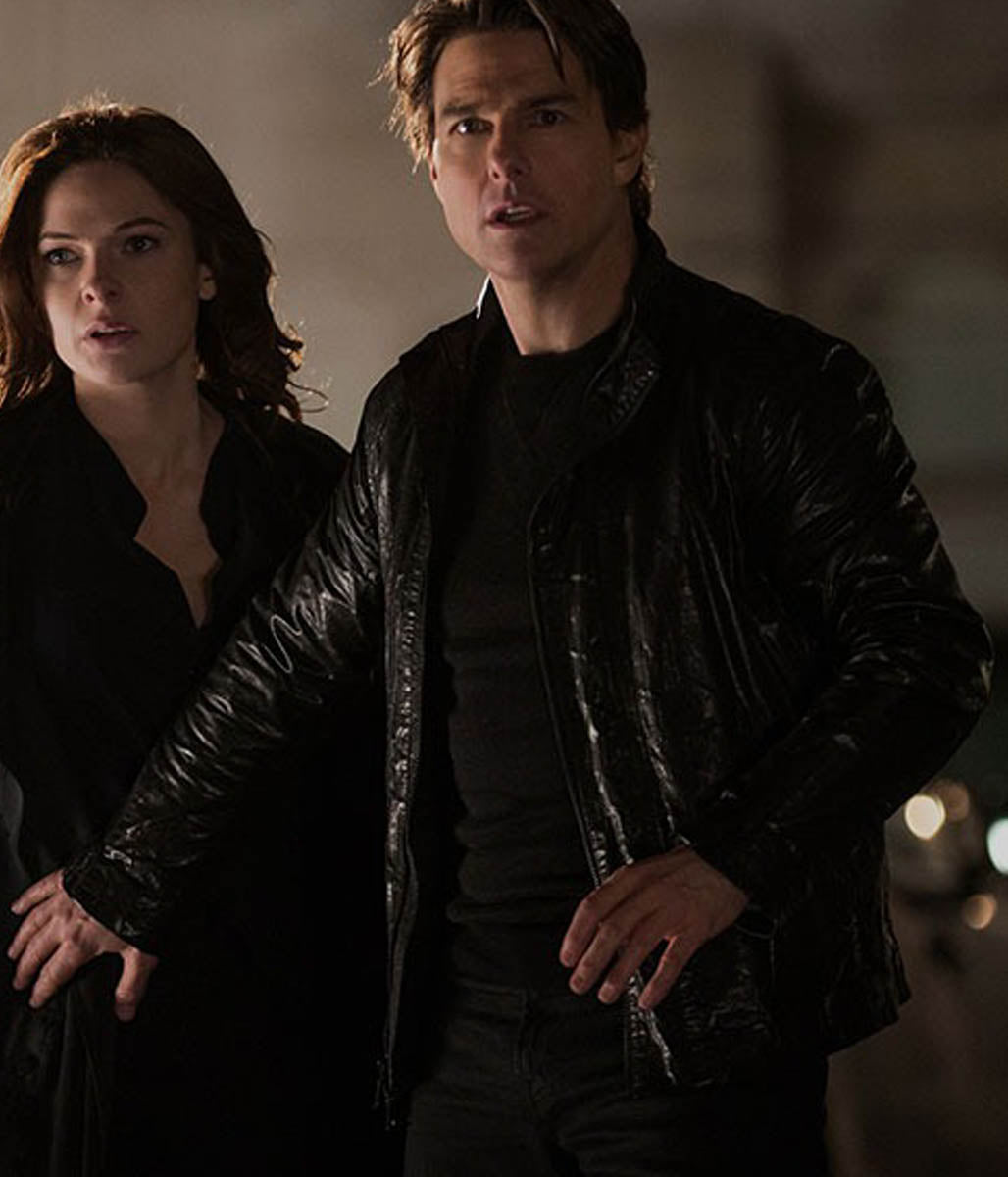 Tom Cruise Ethan Hunt Mission Imposible Rogue Nation Leather Jacket