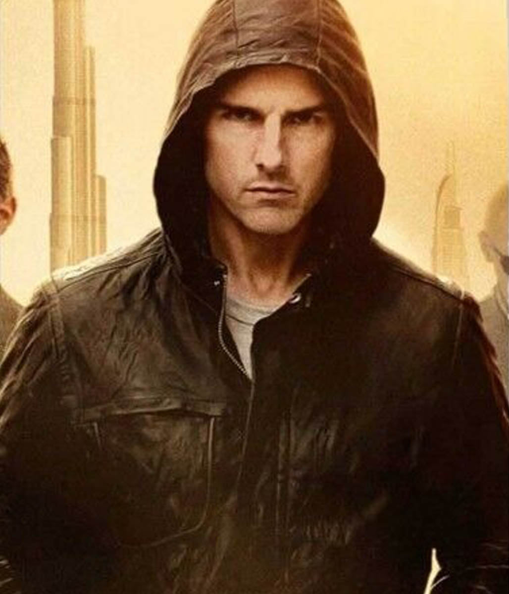 Tom Cruise Mission Impossible Ghost Protocol Ethan Hunt Leather Jacket