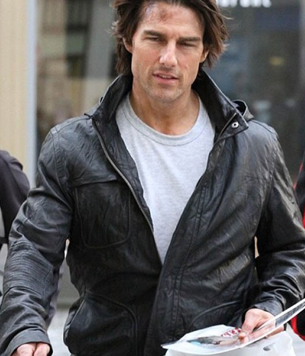 Tom Cruise Mission Impossible Ghost Protocol Ethan Hunt Leather Jacket