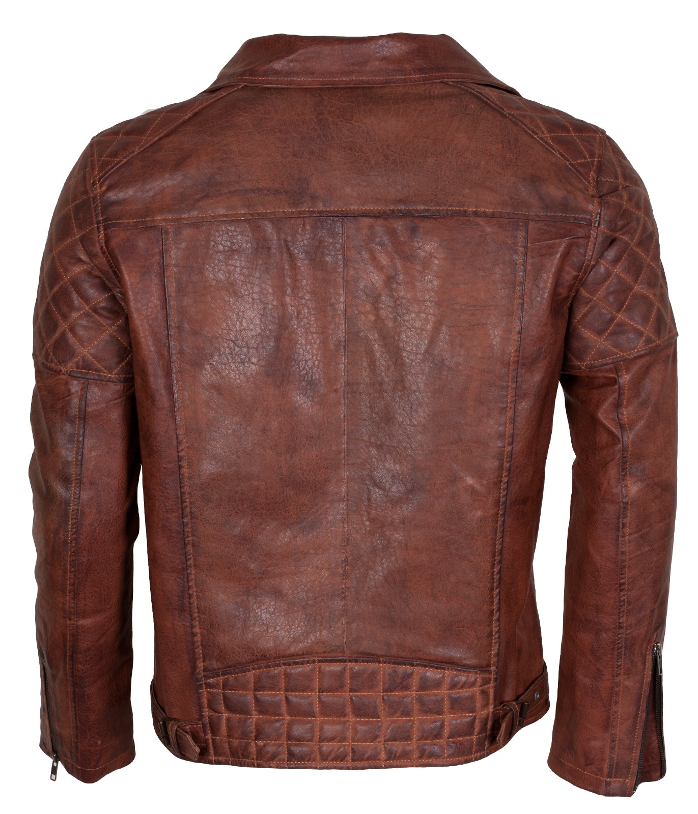 Vintage Motorcycle Brown BIker Leather Jacket