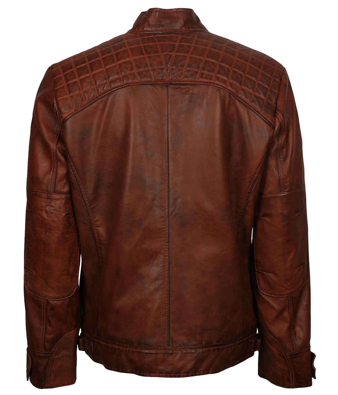 Vintage Brown Distressed Biker Leather Jacket