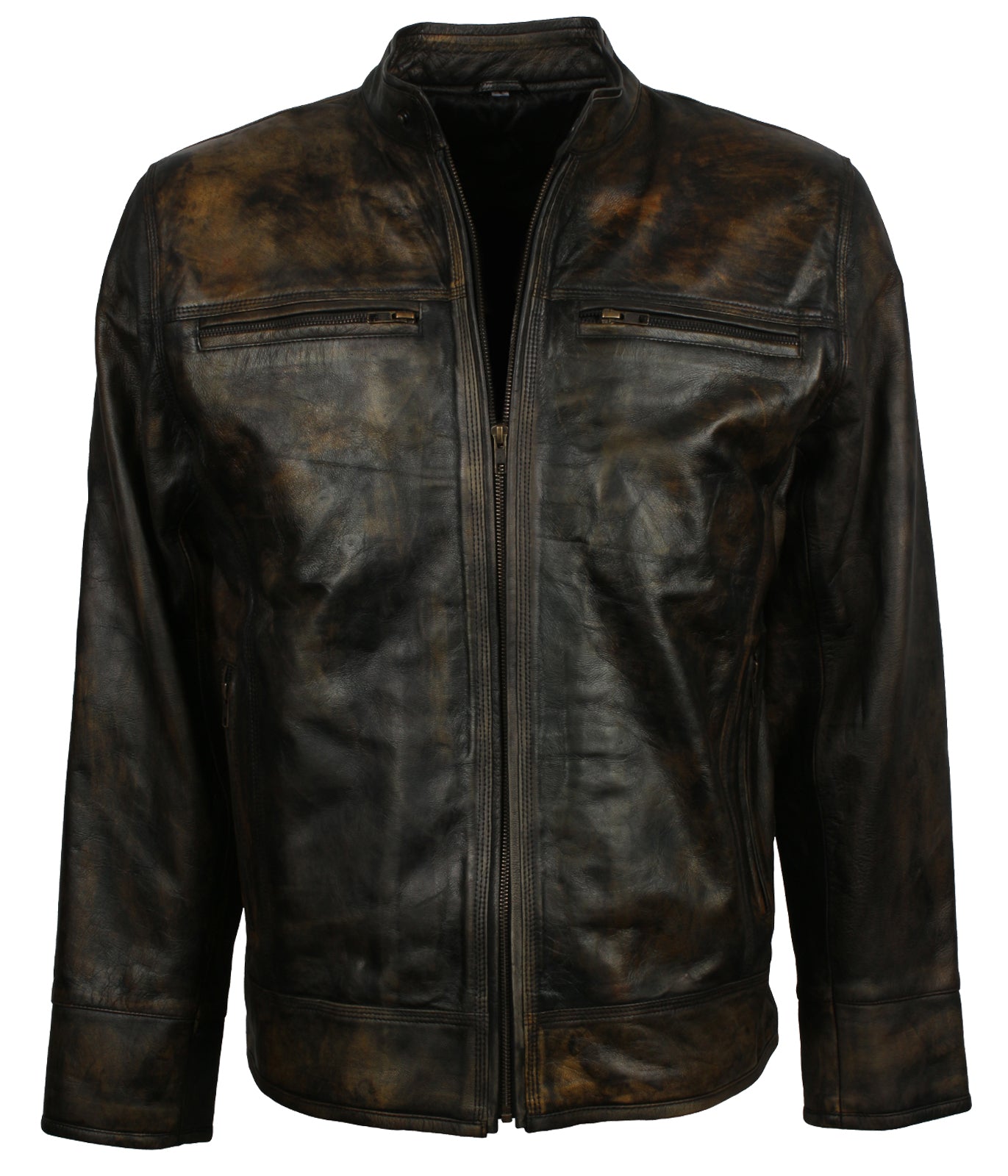 Vintage Fashion Men's Motorcycle Leather Jacket