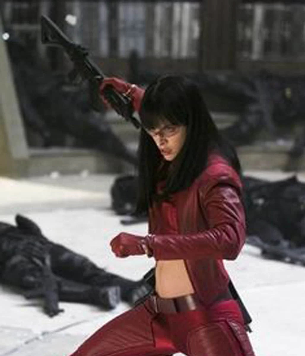 Violet Song Jat Shariff Milla Jovovich Ultraviolet Violet Leather Jacket