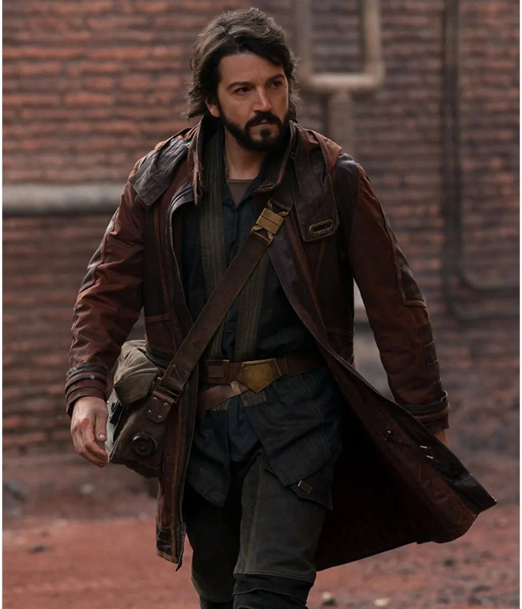 Diego Luna Cassian Andor Leather Coat