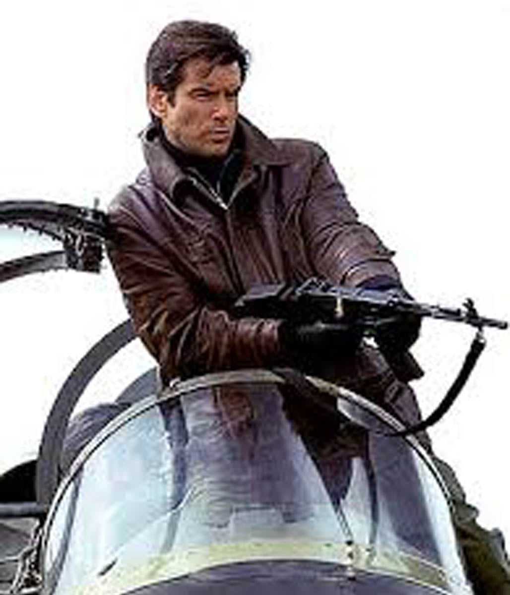 Pierce Brosnan James Bond Tomorrow Never Dies Leather Jacket
