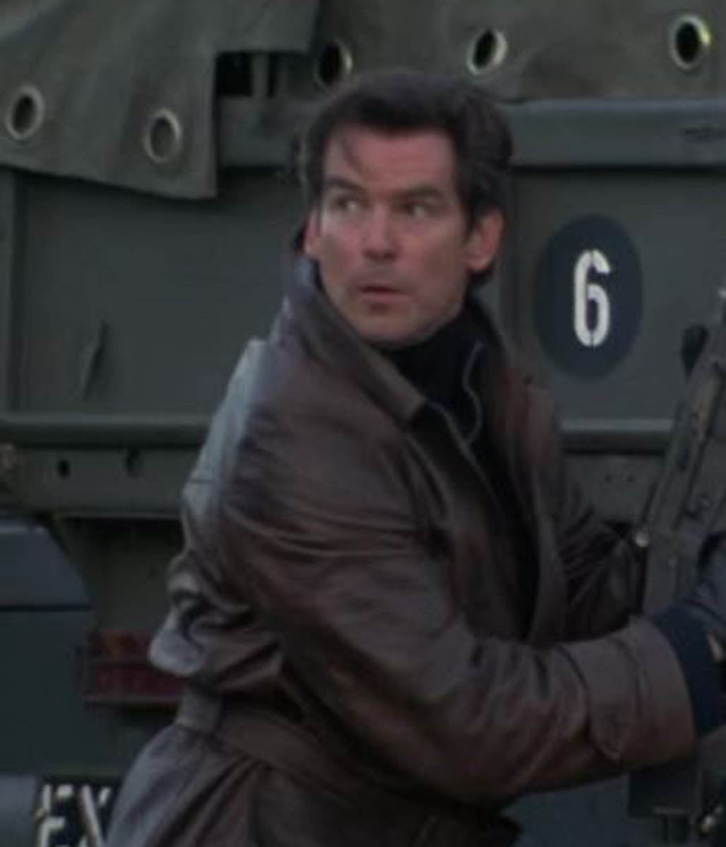 Pierce Brosnan James Bond Tomorrow Never Dies Leather Jacket