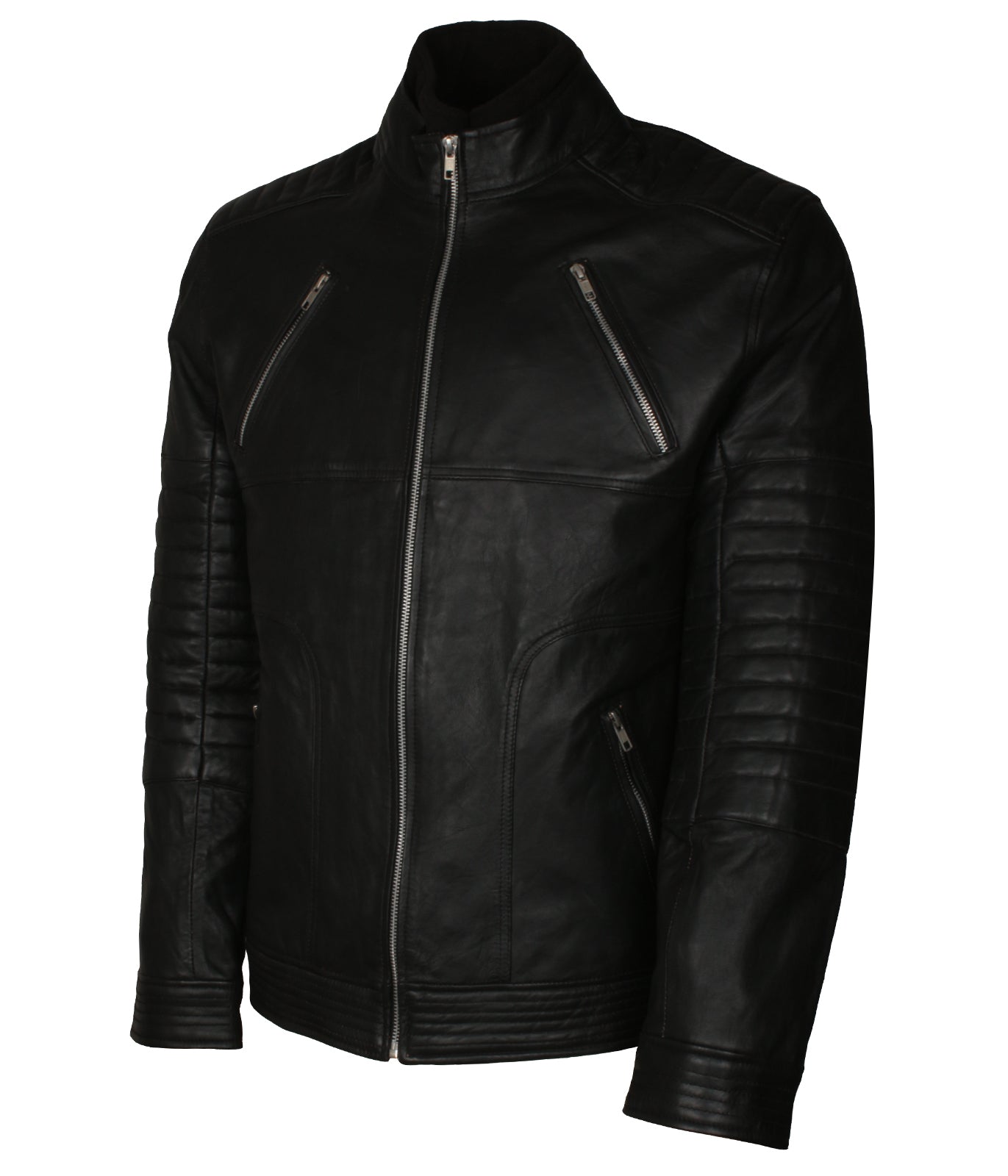 Biker Mens Motorcyle Leather Vintage Racing Jacket