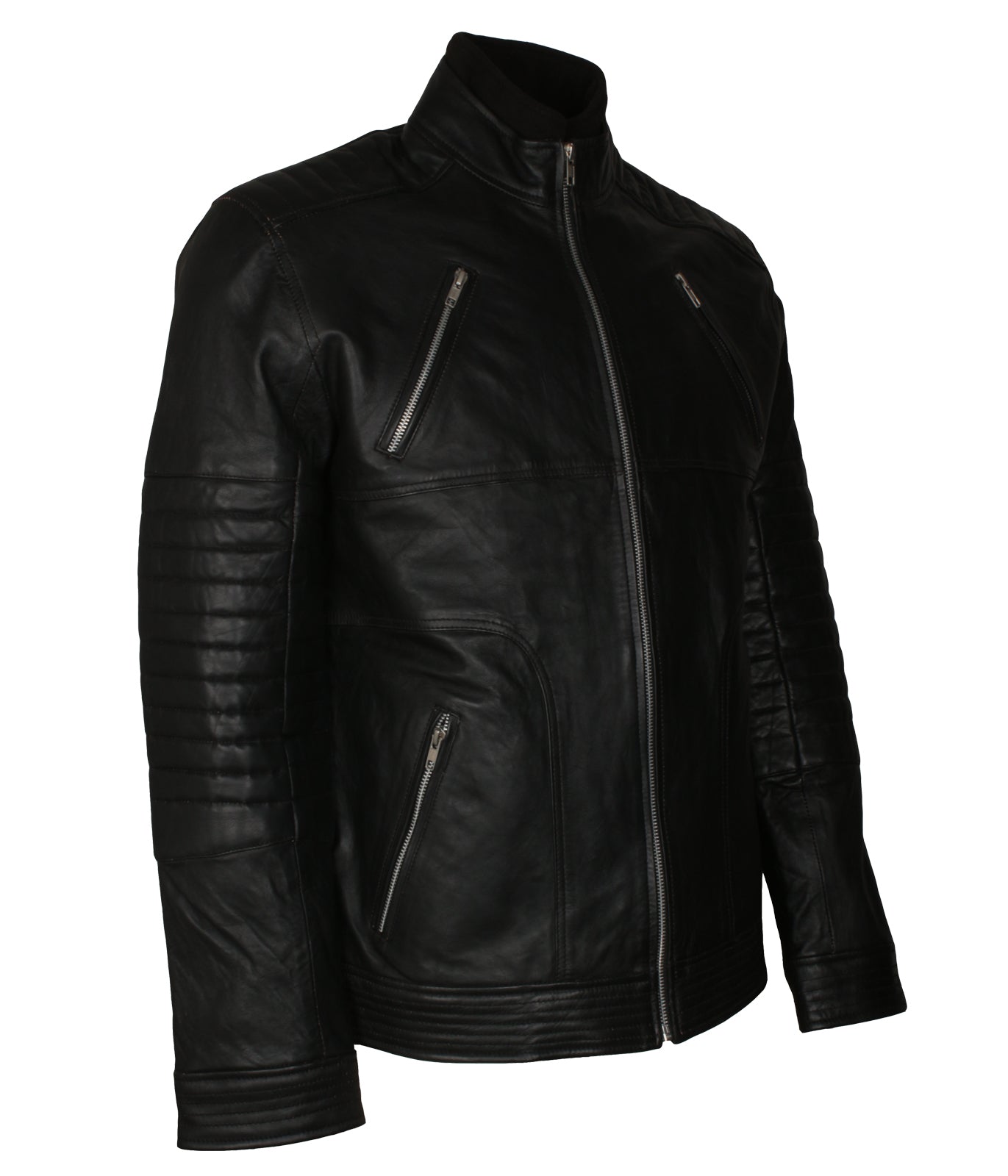 Biker Mens Motorcyle Leather Vintage Racing Jacket