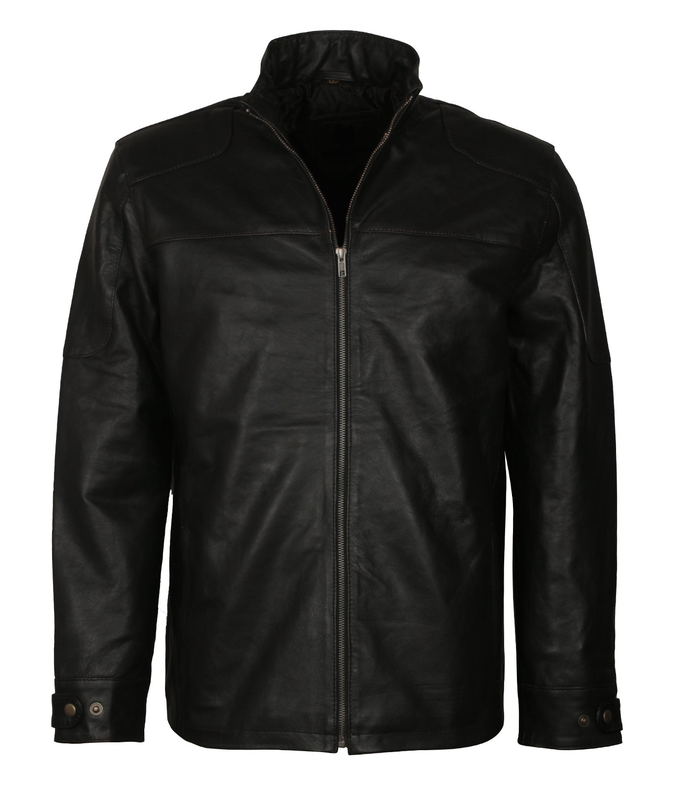 Live I Love Travel Globe BIker World Map Black Leather Jacket