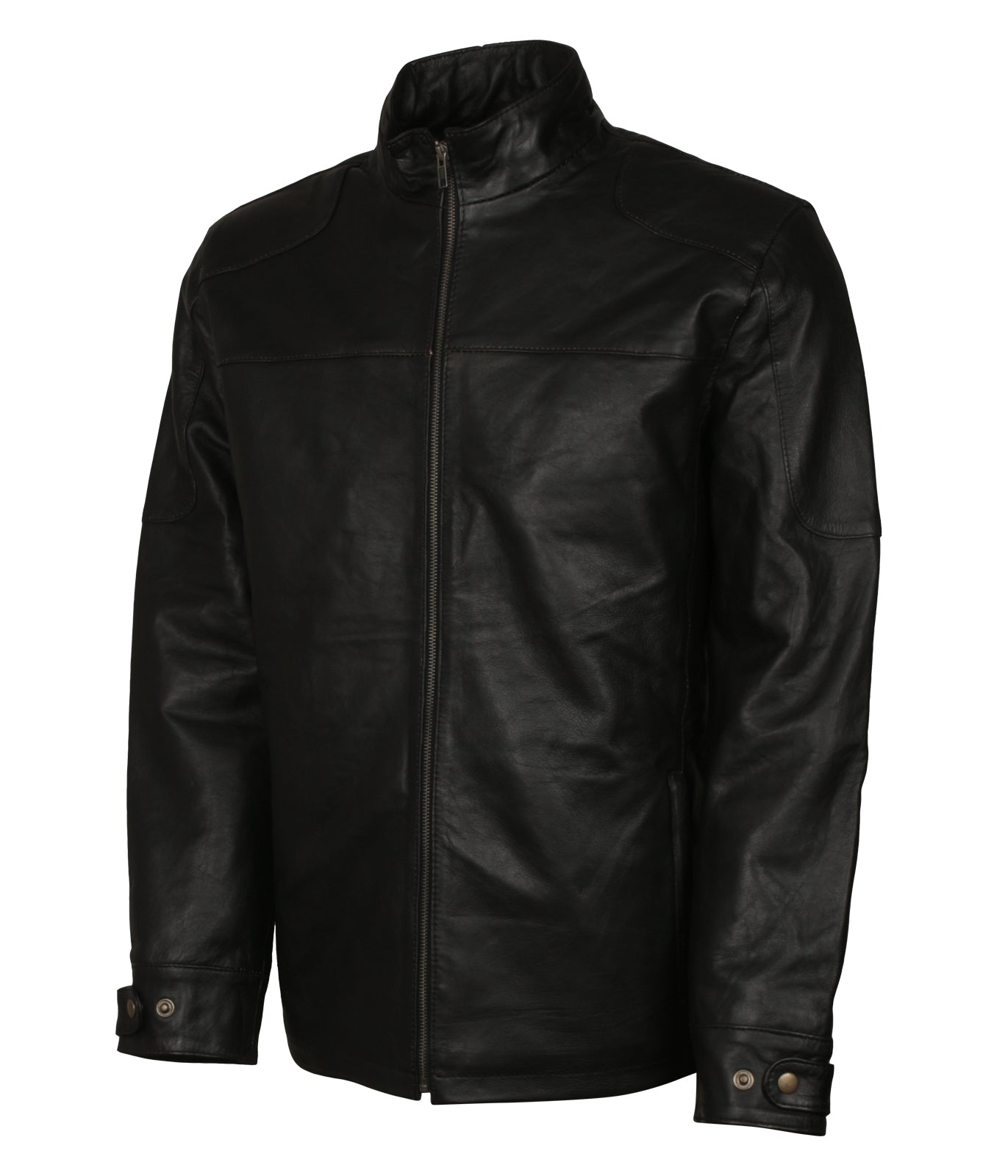 Live I Love Travel Globe BIker World Map Black Leather Jacket