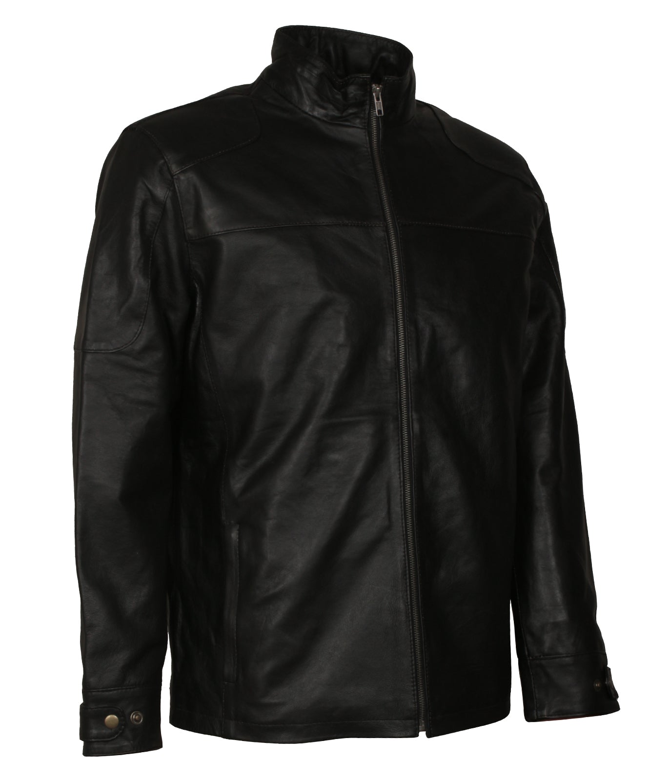 Live I Love Travel Globe BIker World Map Black Leather Jacket