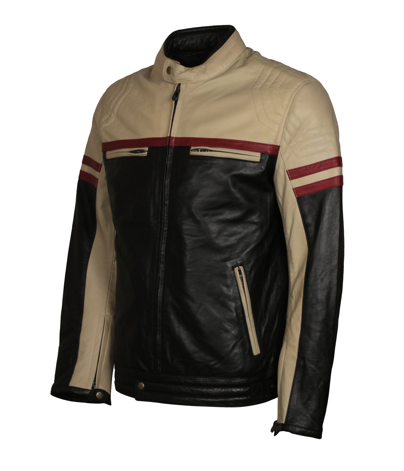 Mens Biker Vintage Moto GP Racing Motorcycle Leather Jacket