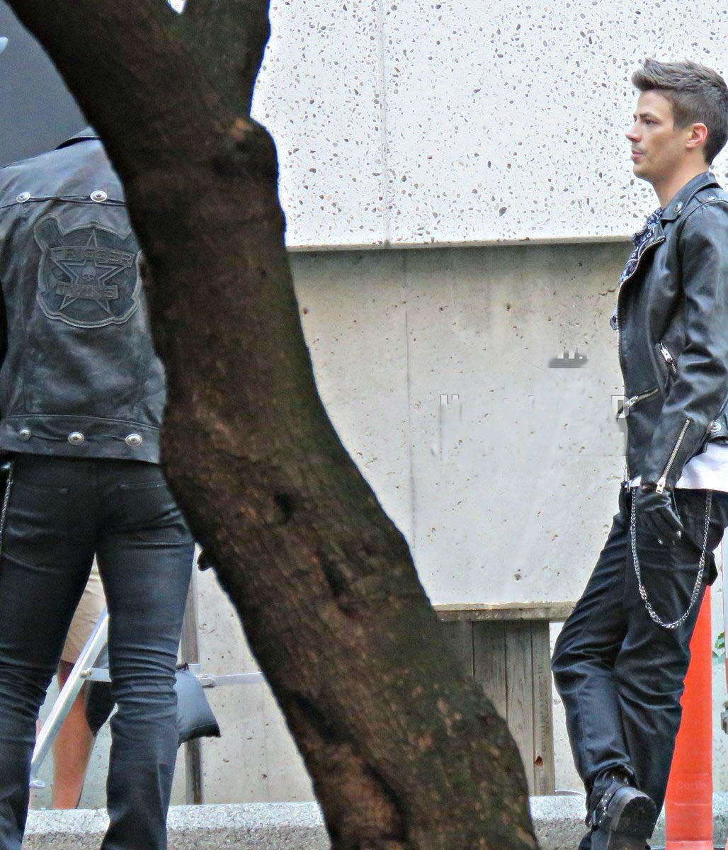 Stephen Amell and Grant Gustin Arrow Trigger Twins Leather Jacket