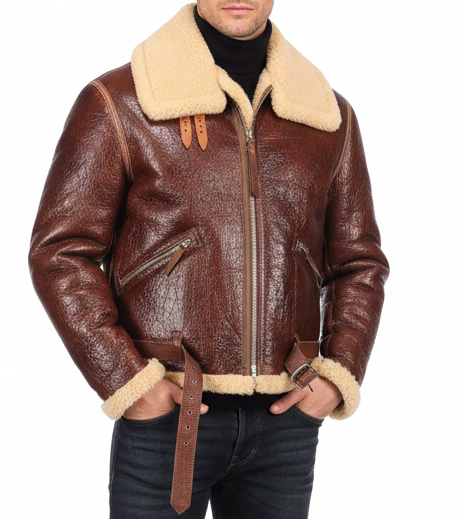 Howard Stark Aviator Leather Jacket