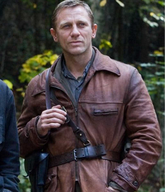 Tuvia Bielski Daniel Craig Defiance Leather Coat