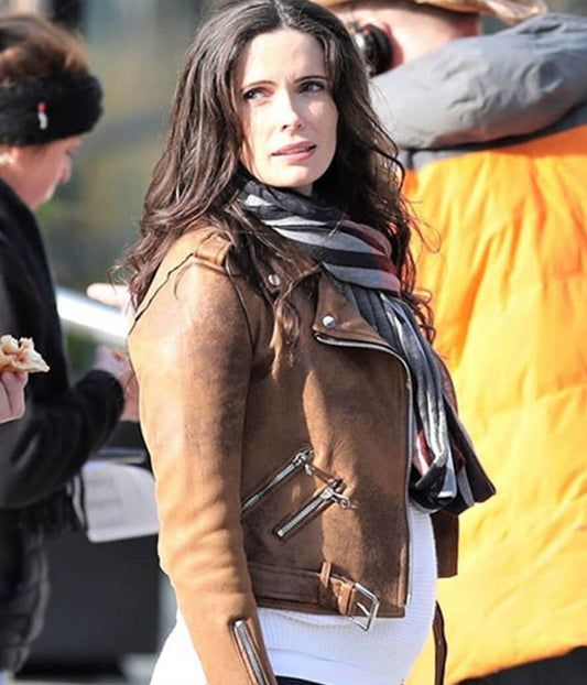 Superman and Lois Lane Bitsie Tulloch Superman Suede Jacket