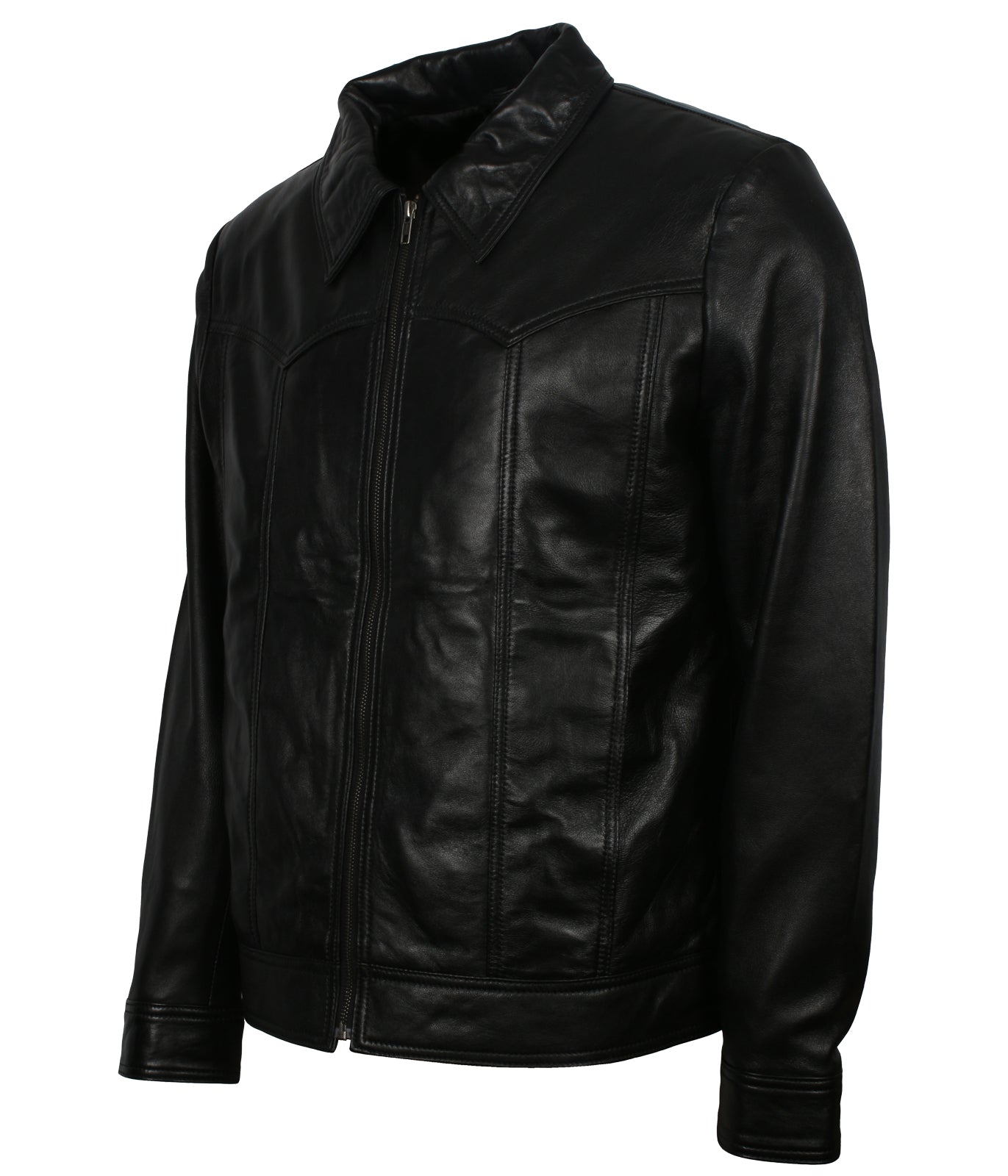 Fashion Men's Black Genuine Leather Jacket - Italian Mafia Al Pacino Inspired Leather Jacket