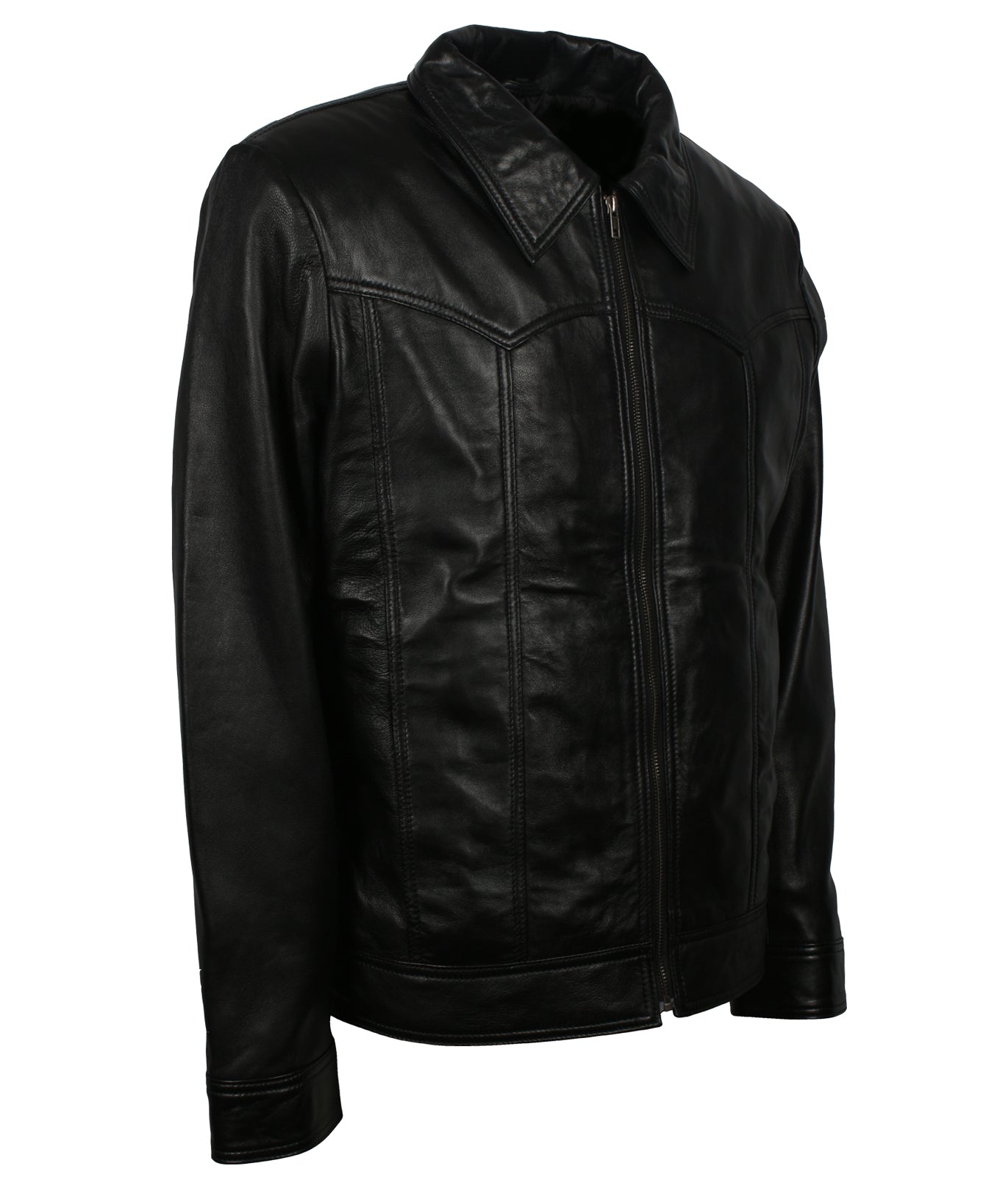 Fashion Men's Black Genuine Leather Jacket - Italian Mafia Al Pacino Inspired Leather Jacket