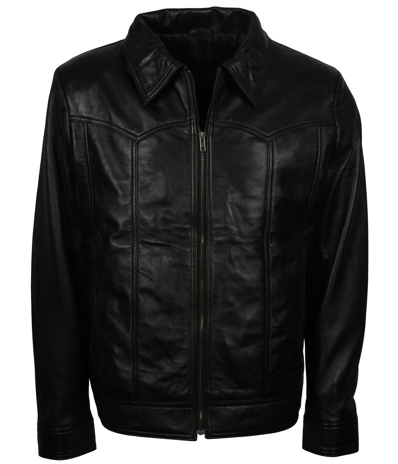 Fashion Men's Black Genuine Leather Jacket - Italian Mafia Al Pacino Inspired Leather Jacket