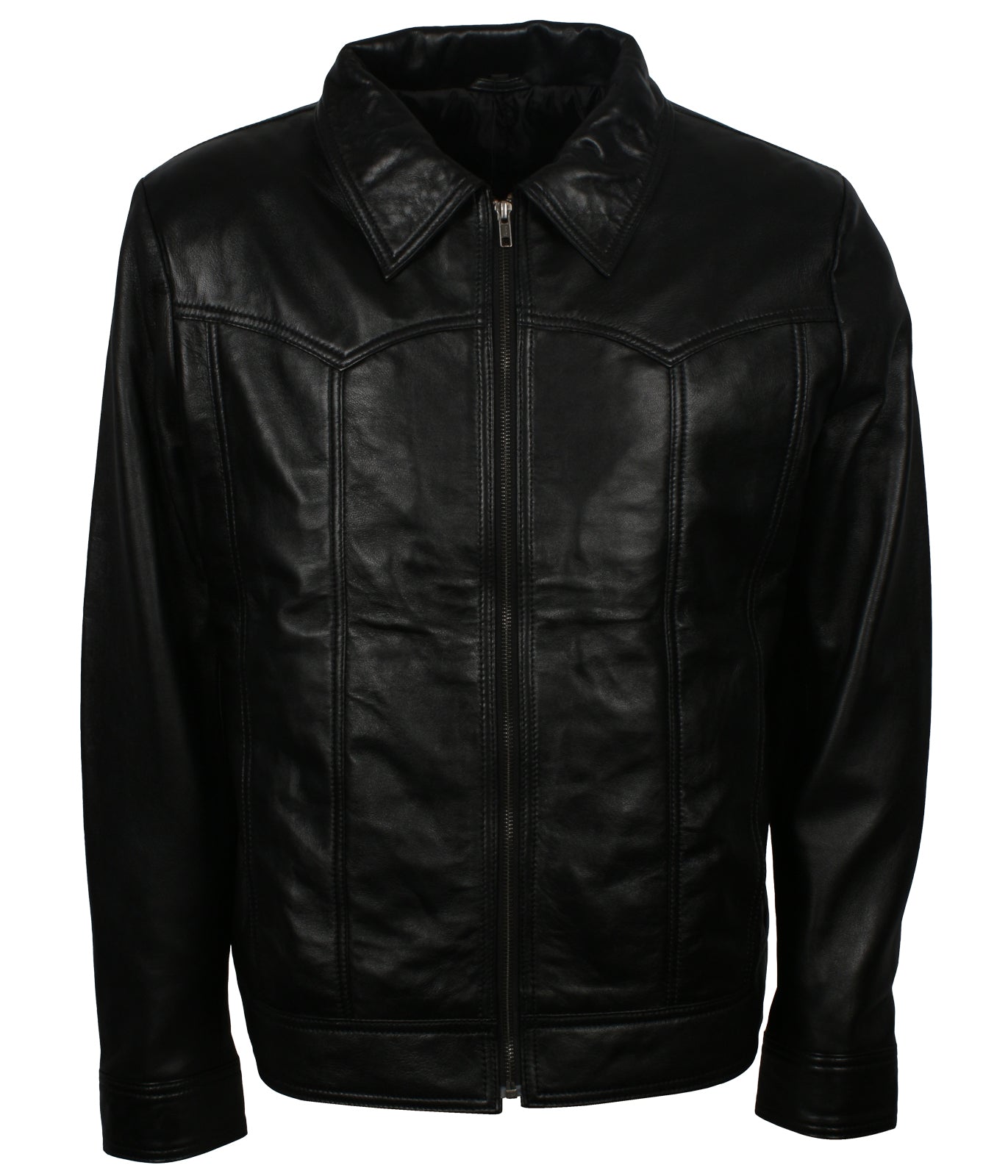 Fashion Men's Black Genuine Leather Jacket - Italian Mafia Al Pacino Inspired Leather Jacket