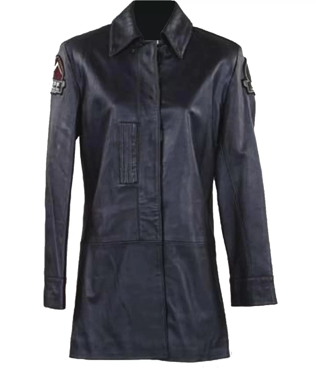 Bashira Kincaid Clea DuVall Mars Police Force Leather Coat