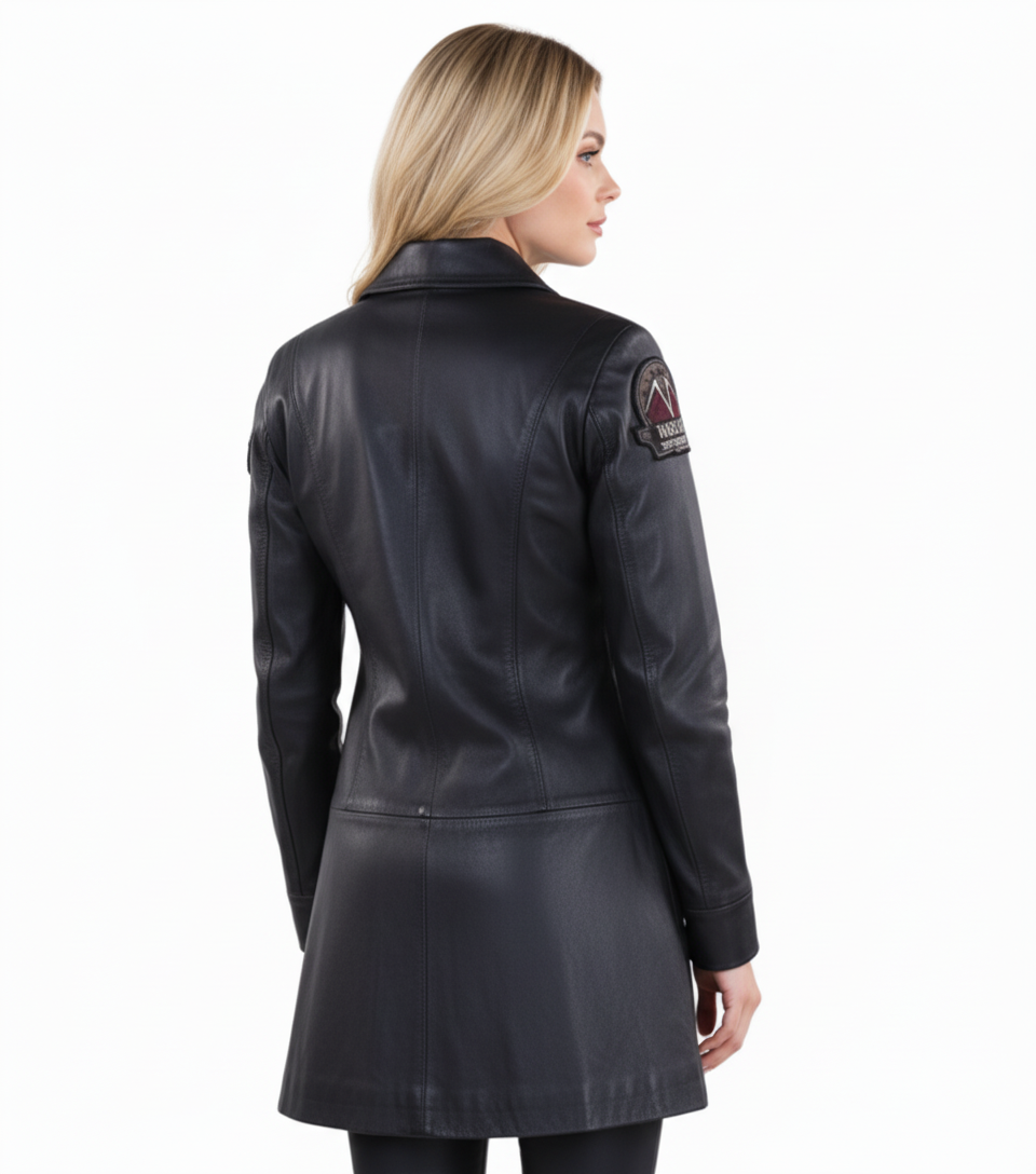 Mars Police Force Leather Coat