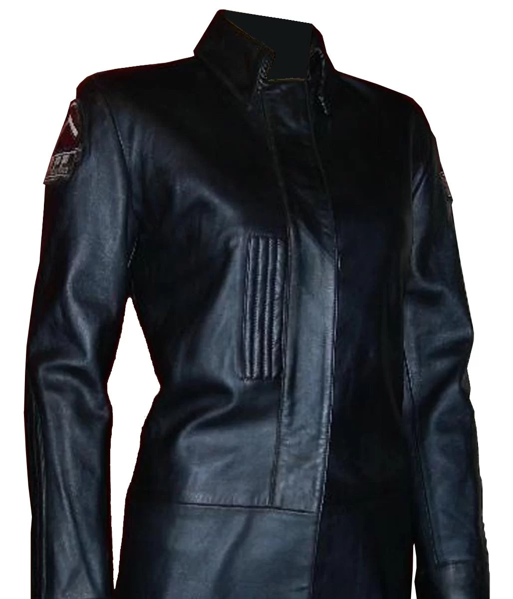 Bashira Kincaid Clea DuVall Mars Police Force Leather Coat