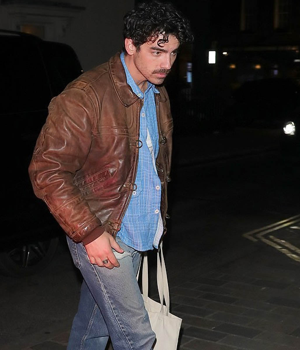 Joe Jonas Motorcycle Leather Jacket