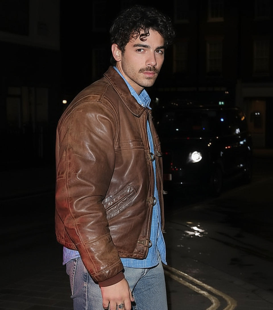 Joe Jonas Motorcycle Leather Jacket