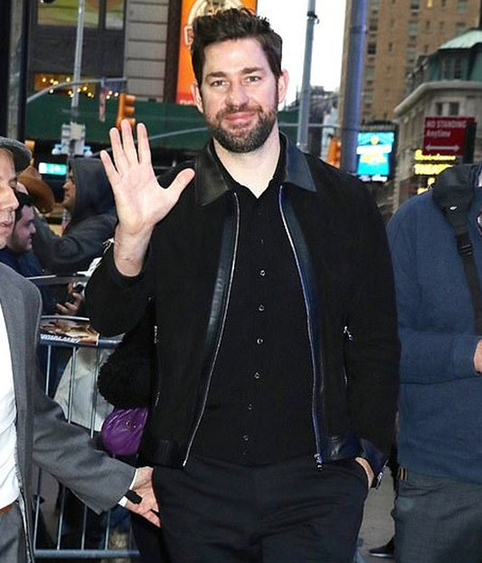 Good Morning America John Krasinski Suede Jacket