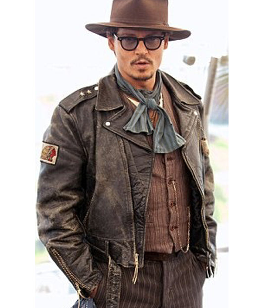 Johnny Depp Indiana Jones Inspired Leather Jacket