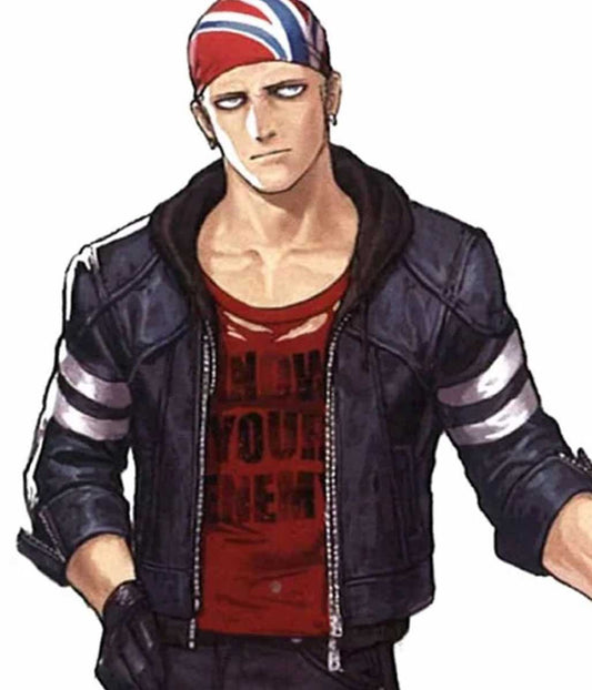 Warning Leather King Of Fighters Billy Kane Jacket