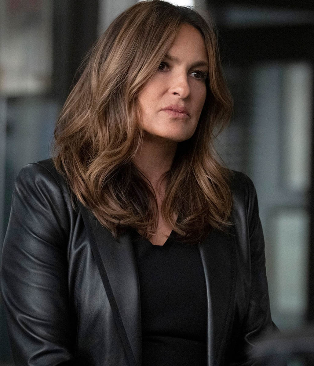 Mariska Hargitay Leather Blazer